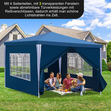 Laden Sie das Bild in den Galerie-Viewer, Pavillon 3x3 Meter Partyzelt Gartenzelt Pergola wasserdicht Partyzelt Luxus