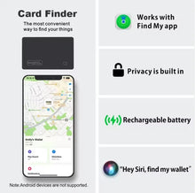 Laden Sie das Bild in den Galerie-Viewer, AirTag-Karte für iPhone im Kreditkartenformat – passt in jedes Portemonnaie