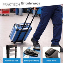Laden Sie das Bild in den Galerie-Viewer, Werkzeugkoffer Trolley 1200 Teile - mit den beliebten Gabel-Ringratschenschlüsseln. Werkzeugset Werkzeugkoffer