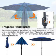 Laden Sie das Bild in den Galerie-Viewer, Sonnenschirm Ø300 cm mit Kurbel.