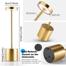Laden Sie das Bild in den Galerie-Viewer, LED Tischlampe. Lampe mit Dimmung. Akkubetrieb. Nachttisch, Gartentisch. Exklusiv. Touch-Funktion