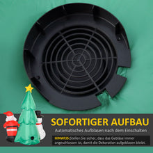 Laden Sie das Bild in den Galerie-Viewer, Aufblasbarer Weihnachtsbaum 1,85m mit Weihnachtsmann und Schneemann mit Lichtern Christbaum