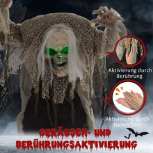 Laden Sie das Bild in den Galerie-Viewer, Halloween Dekoration Skelett 160 cm mit LED-Lichter Soundfunktion