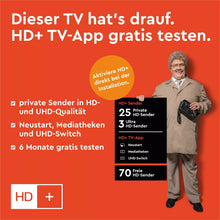Laden Sie das Bild in den Galerie-Viewer, Telefunken Fernseher 65 Zoll (1,65 Meter) Smart TV 4K UHD Dolby Vision HDR Triple-Tuner HD+