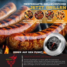 Laden Sie das Bild in den Galerie-Viewer, Profi-Holzkohlegrill XL Grillwagen 28 kg mit Grill Rost Thermometer Deckel BBQ Kohle