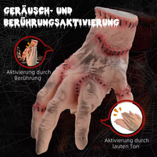 Laden Sie das Bild in den Galerie-Viewer, Halloween Grusel Hand vernarbt. Realistisch 21 cm mit Soundfunktioin