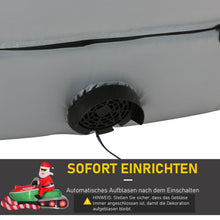 Laden Sie das Bild in den Galerie-Viewer, Aufblasbarer Weihnachtsmann auf Snowmobil 1,6 m Nikolaus Santa LED IP44 Polyester