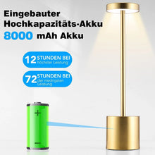 Laden Sie das Bild in den Galerie-Viewer, LED Tischlampe. Lampe mit Dimmung. Akkubetrieb. Nachttisch, Gartentisch. Exklusiv. Touch-Funktion