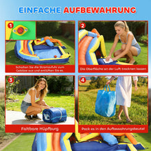 Laden Sie das Bild in den Galerie-Viewer, Sommer-Hit! Hüpfburg 8-in-1 mit Wasserrutsche &amp; Gebläse
