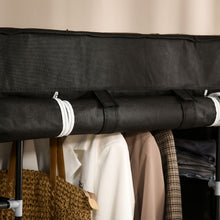 Laden Sie das Bild in den Galerie-Viewer, Stoffschrank, Faltschrank 1,50 Meter Höhe mit Reißverschluss, Kleiderschrank, Schwarz
