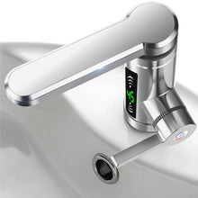 Laden Sie das Bild in den Galerie-Viewer, Wasserhahn Armatur mit Durchlauferhitzer mit LED-Anzeige. Komplette 3000W Armatur mit Stromanschluss.