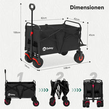 Laden Sie das Bild in den Galerie-Viewer, Bollerwagen Faltbar Gartenwagen Handwagen Strandwagen Klappbar Transportwagen