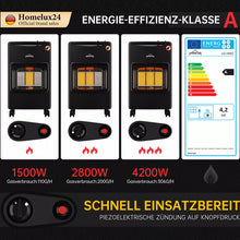 Laden Sie das Bild in den Galerie-Viewer, Gasheizofen – Effizient, mobil und leistungsstark. 4200 Watt!