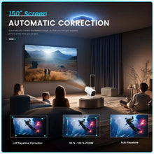 Laden Sie das Bild in den Galerie-Viewer, Mini-Beamer rechteckiges Gehäuse, 4K UHD Heimkino Projektor LCD 5G WiFi Bluetooth Taschenkino für Iphone und Android