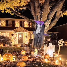 Laden Sie das Bild in den Galerie-Viewer, Halloween Fliegende Hexe, in Lebensgröße, für Baumstämme oder Säulen