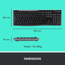 Laden Sie das Bild in den Galerie-Viewer, Deutsche Logitech MK Wireless Combo Funk-Tastatur plus Maus-Set. QWERTZ