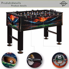 Laden Sie das Bild in den Galerie-Viewer, Turnier Tischfußball Tischkicker 60 kg. Verschiedene Farben z.B. Schwarz, Weiß, Braun, Holz oder diverse Motive. Massiv. Turniermaße.