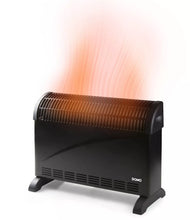 Laden Sie das Bild in den Galerie-Viewer, Konvektor Heizung schwarz 3 Heizstufen: 750 / 1250 / 2000 Watt