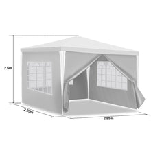 Laden Sie das Bild in den Galerie-Viewer, Pavillon 3x3 Meter Partyzelt Gartenzelt Pergola wasserdicht Partyzelt Luxus