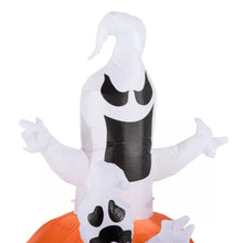 Laden Sie das Bild in den Galerie-Viewer, Halloween Deko Aufblasbarer Kürbis Geist Gespenst Figur Luftfigur mit LED