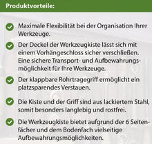 Laden Sie das Bild in den Galerie-Viewer, Werkzeugkiste mit 4 oder 6 Seitenfächern.