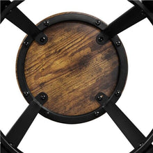 Laden Sie das Bild in den Galerie-Viewer, Barhocker 2er Set mit Bar-Tisch im Industriestil. Holz und Metall.