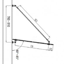 Laden Sie das Bild in den Galerie-Viewer, Glas-Vordächer, sehr exklusiver Regenschutz 150/200 cm Breite. VSG Sicherheitsglas.