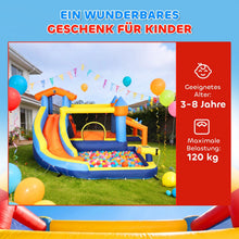 Laden Sie das Bild in den Galerie-Viewer, Sommer-Hit! Hüpfburg 8-in-1 mit Wasserrutsche &amp; Gebläse