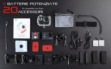 Laden Sie das Bild in den Galerie-Viewer, Actioncam 4K-Videos, 20 Megapixel Bilder. Ultra HD-4K. Mit 2 Akkus und viel Zubehör.