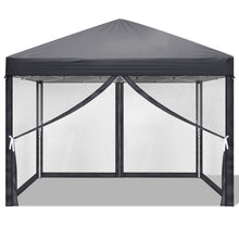 Laden Sie das Bild in den Galerie-Viewer, Faltpavillon 3 x 3 m Pop-Up – Partyzelt, Eventzelt &amp; Gartenzelt mit 4 Moskitonetzen in Grau, Blau oder beige