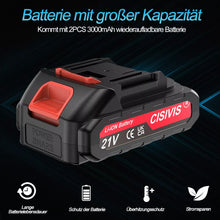 Laden Sie das Bild in den Galerie-Viewer, Mini-Akku-Kettensäge 4 und 6 Zoll. (2 Ketten-Längen). Inkl. 2 Li-Ion-Akkus und Ladestation.