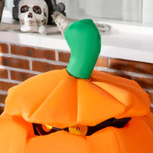 Laden Sie das Bild in den Galerie-Viewer, Halloween Aufblasbarer Kürbisgeist 115 cm mit beweglicher Katze mit LED