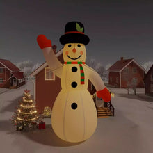 Laden Sie das Bild in den Galerie-Viewer, Schneemann - aufblasbar. Mit LED-Beleuchtung. Bester Blickfänger. 1,95 - 10 Meter Höhe.