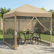 Laden Sie das Bild in den Galerie-Viewer, Faltpavillon 3 x 3 m Pop-Up – Partyzelt, Eventzelt &amp; Gartenzelt mit 4 Moskitonetzen in Grau, Blau oder beige