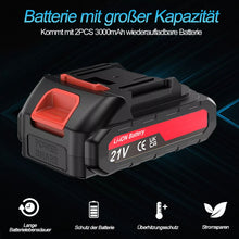 Laden Sie das Bild in den Galerie-Viewer, Mini-Akku-Kettensäge 6 und 8 Zoll. (2 Ketten-Längen). Inkl. 2 Li-Ion-Akkus und Ladestation.