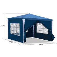 Laden Sie das Bild in den Galerie-Viewer, Pavillon 3x3 Meter Partyzelt Gartenzelt Pergola wasserdicht Partyzelt Luxus