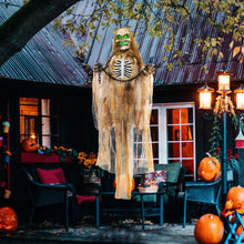 Laden Sie das Bild in den Galerie-Viewer, Halloween Dekoration 183 cm Hängendes Skelett mit LED-Lichter Soundfunktion