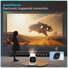 Laden Sie das Bild in den Galerie-Viewer, Mini-Beamer rechteckiges Gehäuse, 4K UHD Heimkino Projektor LCD 5G WiFi Bluetooth Taschenkino für Iphone und Android