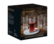 Laden Sie das Bild in den Galerie-Viewer, Ethno Barista Macchiato Longdrinkglas, Wasserglas 4er Set, Kristallglas