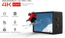 Laden Sie das Bild in den Galerie-Viewer, Actioncam 4K-Videos, 20 Megapixel Bilder. Ultra HD-4K. Mit 2 Akkus und viel Zubehör.
