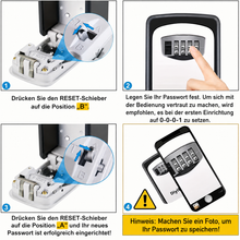 Laden Sie das Bild in den Galerie-Viewer, Schlüsseltresor mit Zahlencode für die Innen- und Außenmontage. Praktisch und viel sicherer als nur zu verstecken.