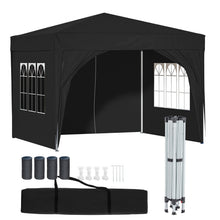 Laden Sie das Bild in den Galerie-Viewer, Faltpavillon wasserdicht. Pop Up. Mit 4 Seitenteilen. 3x3 Meter. Gartenzelt. Partyzelt. UV50+ Schutz. Einfaches Faltsystem.