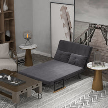 Laden Sie das Bild in den Galerie-Viewer, Schlafsofa Doppelsofa 102 cm breit, mit Armlehne. Schlafsessel Gästebett