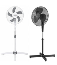 Laden Sie das Bild in den Galerie-Viewer, Standventilator Ø40 cm 125 cm Höhe. Luftkühler Ventilator Schwarz oder Weiß. Höhenverstellbar.