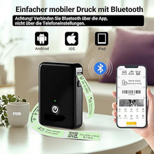 Laden Sie das Bild in den Galerie-Viewer, X1 Etikettendrucker – Mini Bluetooth Labeldrucker (Thermal, ohne Tinte) – Schwarz