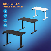Laden Sie das Bild in den Galerie-Viewer, Höhenverstellbarer Schreibtisch Schwarz oder Weiß 110 x 60 x 73-118 cm