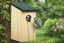 Laden Sie das Bild in den Galerie-Viewer, Hochwertige 4x Vogelhäuser aus Massivholz – Sicherer Nistplatz für heimische Gartenvögel