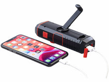Laden Sie das Bild in den Galerie-Viewer, Taschenlampe Outdoor mit Kurbel inkl. Solar-Radio Kurbelradio. Überall einsetzbar. Unabhängig. Mit Sirene 120 db