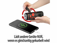 Laden Sie das Bild in den Galerie-Viewer, Taschenlampe Outdoor mit Kurbel inkl. Solar-Radio Kurbelradio. Überall einsetzbar. Unabhängig. Mit Sirene 120 db