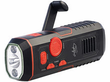 Laden Sie das Bild in den Galerie-Viewer, Taschenlampe Outdoor mit Kurbel inkl. Solar-Radio Kurbelradio. Überall einsetzbar. Unabhängig. Mit Sirene 120 db